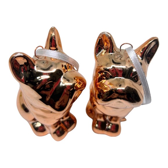 No brand Other - French Bulldog / Boston Terrier Dog Christmas Ornaments - Rose Gold - SEE PHOTOS